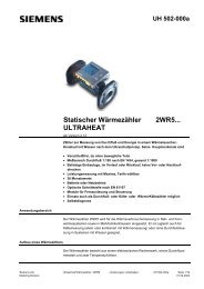 Statischer Wärmezähler ULTRAHEAT 2WR5... - 24/7 Netze GmbH