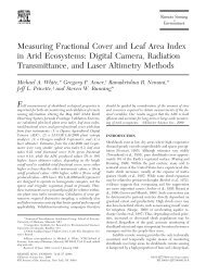 Measuring Fractional Cover and Leaf Area Index ... - Ecocast - NASA