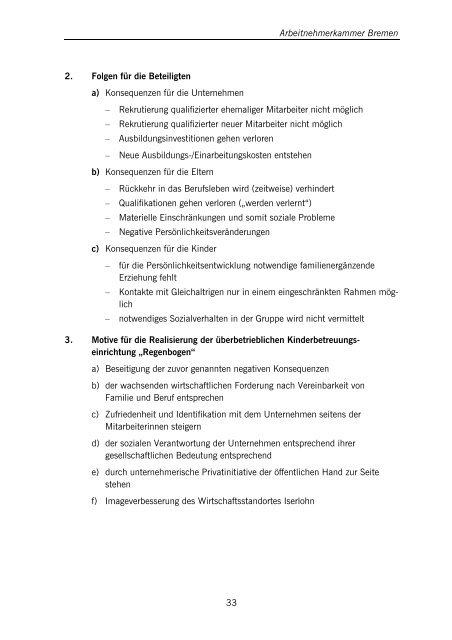 Betriebsbezogene Kinderbetreuung in Bremen Dokumentation einer ...