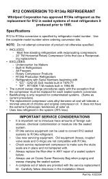 R12 To R134a Weight Conversion Chart