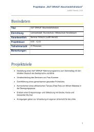 Projektplan - Seminar Grundschule Forchheim