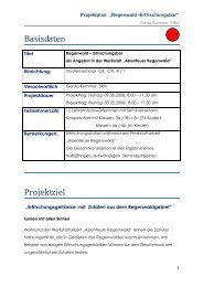 Projektplan - Seminar Grundschule Forchheim