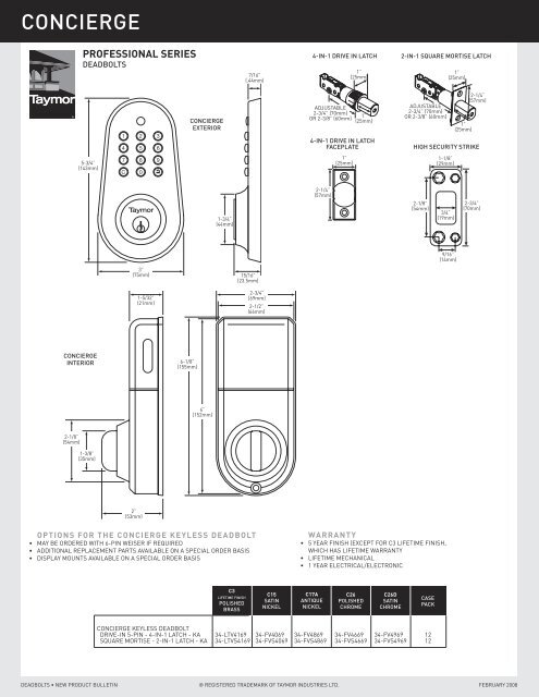 Specialty Locks & Trims