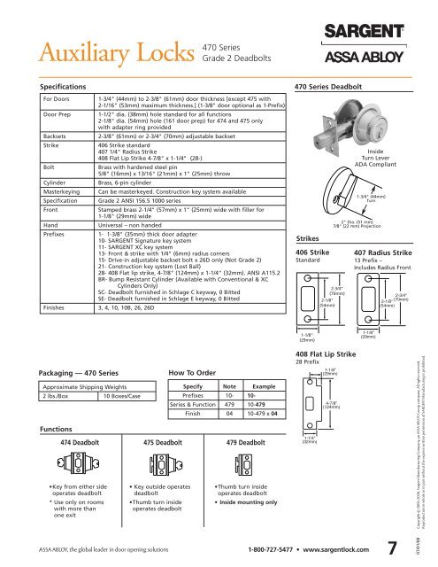 Specialty Locks & Trims