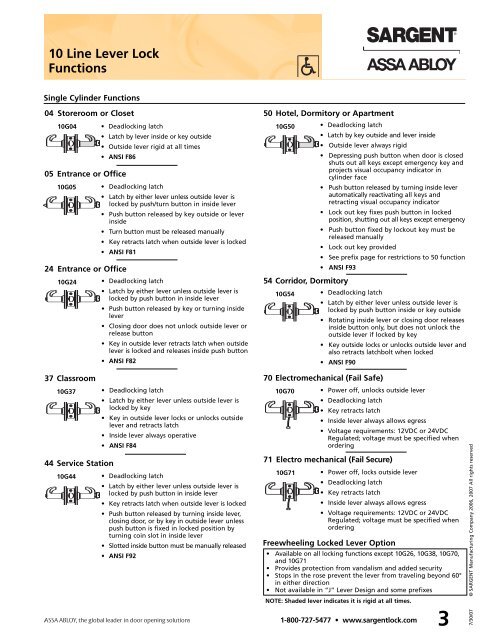 Specialty Locks & Trims