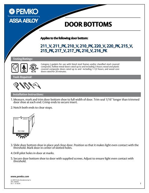 Door Bottoms