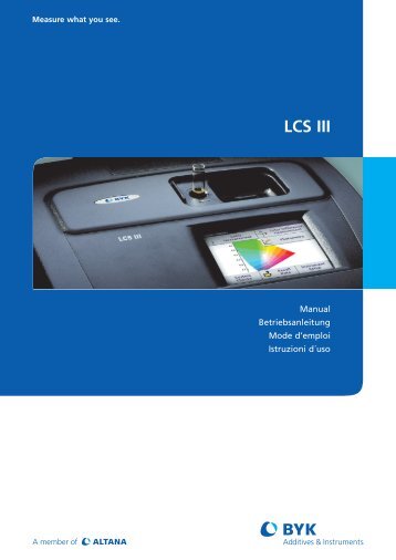 LCS III - Konica Minolta Sensing Americas, Inc.