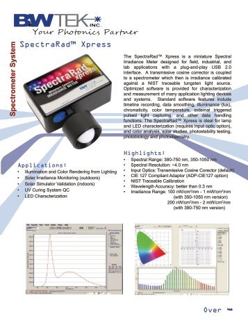 SpectraRad? Xpress - Konica Minolta Sensing Americas, Inc.