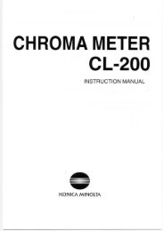 CL-200 Manual - Konica Minolta Sensing Americas, Inc.