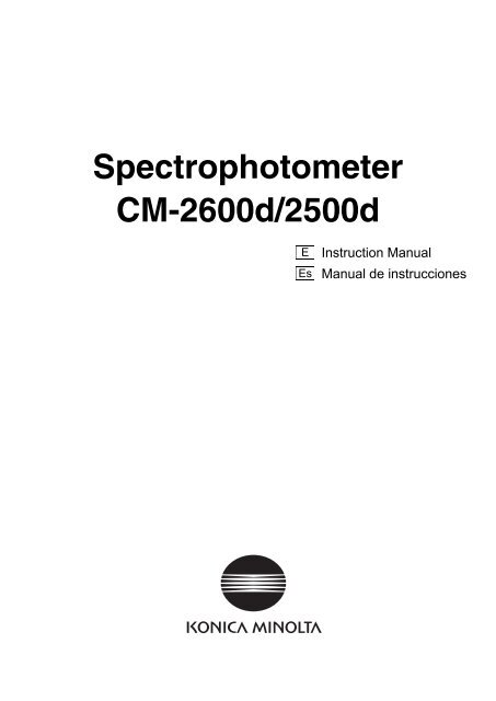 Spectrophotometer CM-2600d/2500d - Konica Minolta Sensing ...