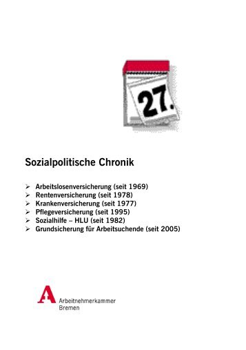 Sozialpolitische Chronik - bei der Arbeitnehmerkammer Bremen