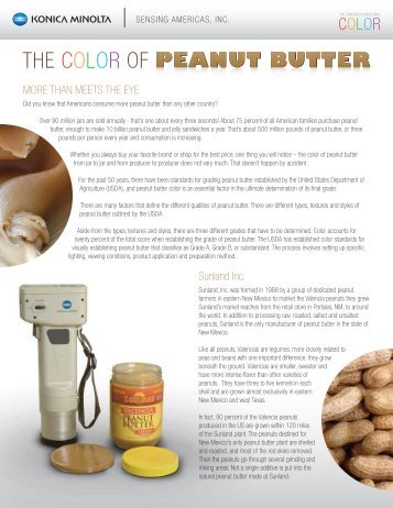 THE COLOR OF PEANUT BUTTER - Konica Minolta Sensing ...