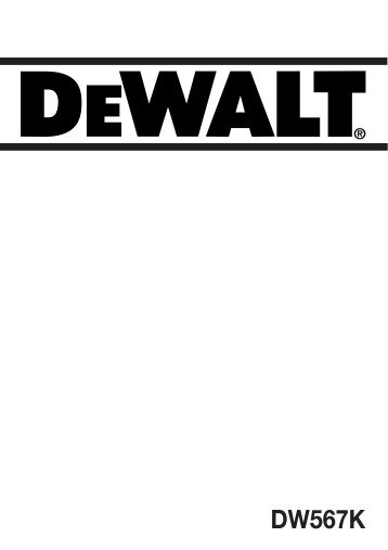 Instruction Manual - Service - DeWALT