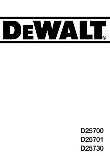 D25700 D25701 D25730 - Service - DeWALT