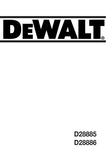 D28885 D28886 - Service après vente - Dewalt