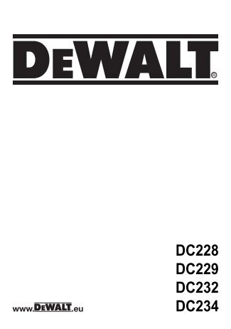 DC228 DC229 DC232 DC234 - Service - DeWALT