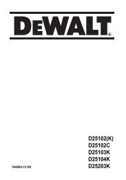 D25102(K) D25102C D25103K D25104K D25203K - Dewalt