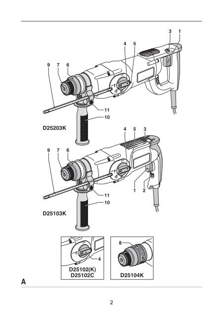 D25102(K) D25102C D25103K D25104K D25203K - Dewalt