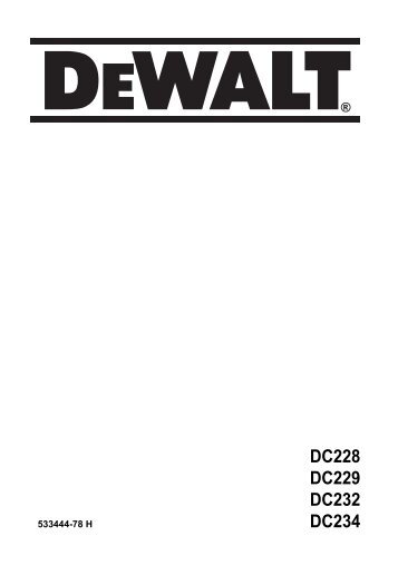 DC228 DC229 DC232 DC234 - Service - DeWALT