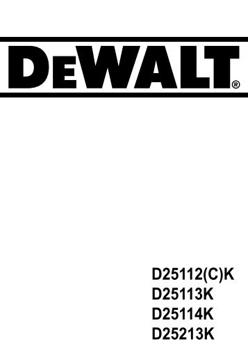 D25112(C)K D25113K D25114K D25213K - Service - DeWALT