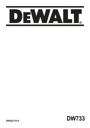 DW733 - Service - DeWALT