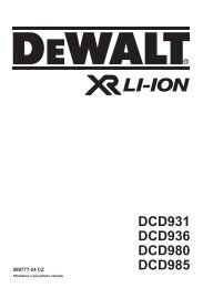 DCD931 DCD936 DCD980 DCD985 - Dewalt