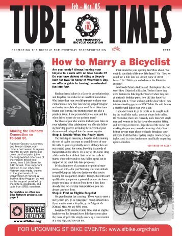 How to Marry a Bicyclist - San Francisco Bicycle Coalition