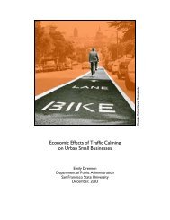 Economic Effects of Traffic Calming on Urban Small Businesses