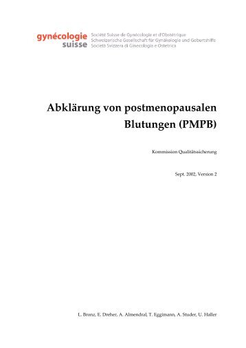 Abklärung von postmenopausalen Blutungen (PMPB) - SGGG