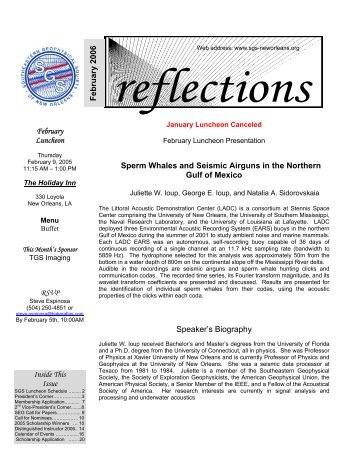January 2006 - The Southeastern Geophysical Society