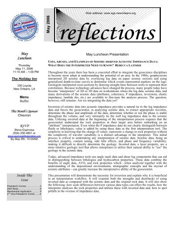 May 2006 - The Southeastern Geophysical Society