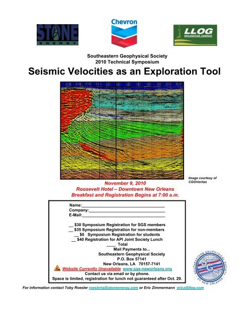 Seismic Velocities as an Exploration Tool - The Southeastern ...