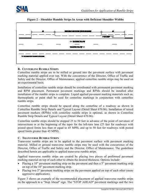 Guidelines for Application of Rumble Strips and Rumble Stripes