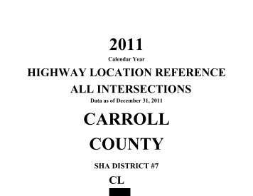 Carroll County - Maryland State Highway Administration