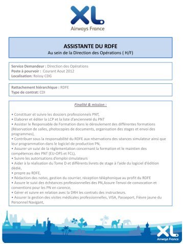 assistante du rdfe - ADVENCES