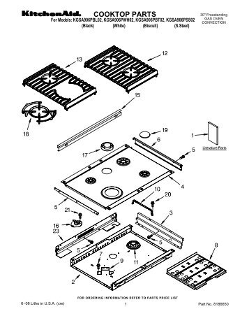 COOKTOP PARTS - KitchenAid