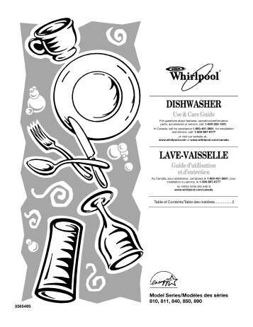 DISHWASHER LAVE-VAISSELLE - Whirlpool Corporation