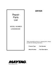 Repair Parts List