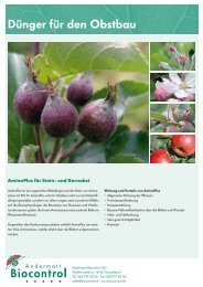Dünger für den Obstbau - Andermatt Biocontrol AG