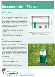 Biocontrol Info Beeren Nr. 1/2011 - Andermatt Biocontrol AG