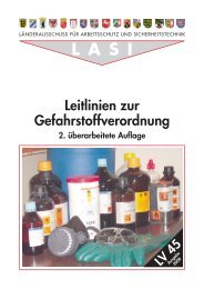 Leitlinien zur Gefahrstoffverordnung - Lasi