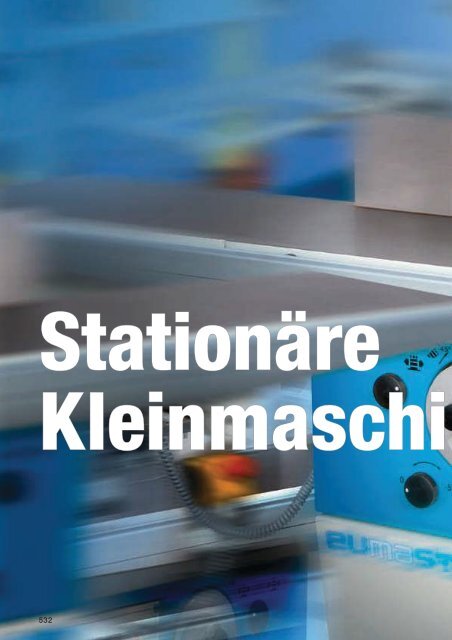 STATIONbRE KLEINMASCHINEN - Keller-Maschinen