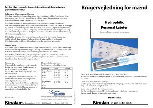 Brugervejledning for mænd - Mediq Danmark A/S