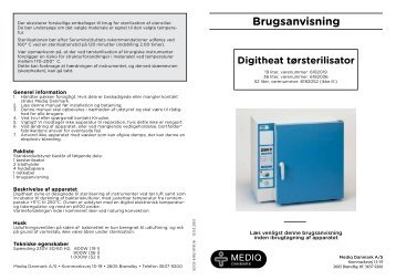 Digitheat tørsterilisator brugermanual - Mediq Danmark A/S
