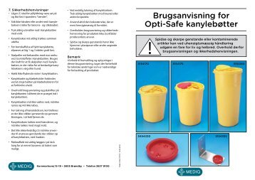 Brugsanvisning for Opti-Safe kanylebøtter - Mediq Danmark A/S