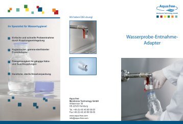 Wasserprobe-Entnahme- Adapter - Aqua free