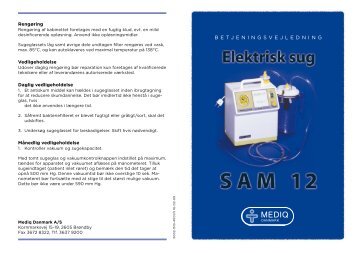 Brugsanvisning på SAM 12 sugepumpe - Mediq Danmark A/S