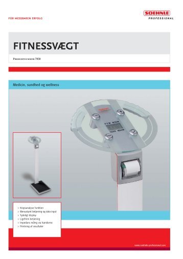 Soehnle Fitnessvægt produktdatablad - Mediq Danmark A/S
