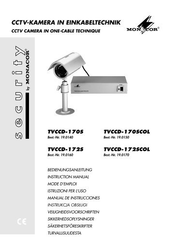 CCTV-KAMERA IN EINKABELTECHNIK - Monacor