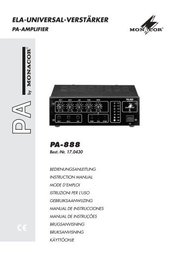 PA-888 - Monacor